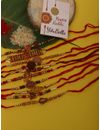 YouBella Designer Bracelet Rakhi and Greeting Card Combo Set for Brother Raksha Bandhan Gift for Brother